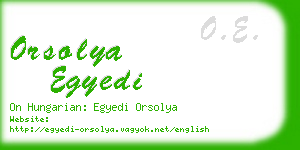 orsolya egyedi business card